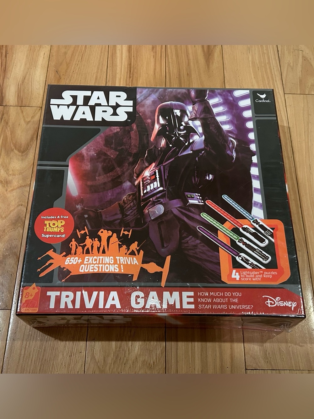 NEW Star Wars Disney Trivia Game with 4 Lightsaber Puzzles to build & keep score